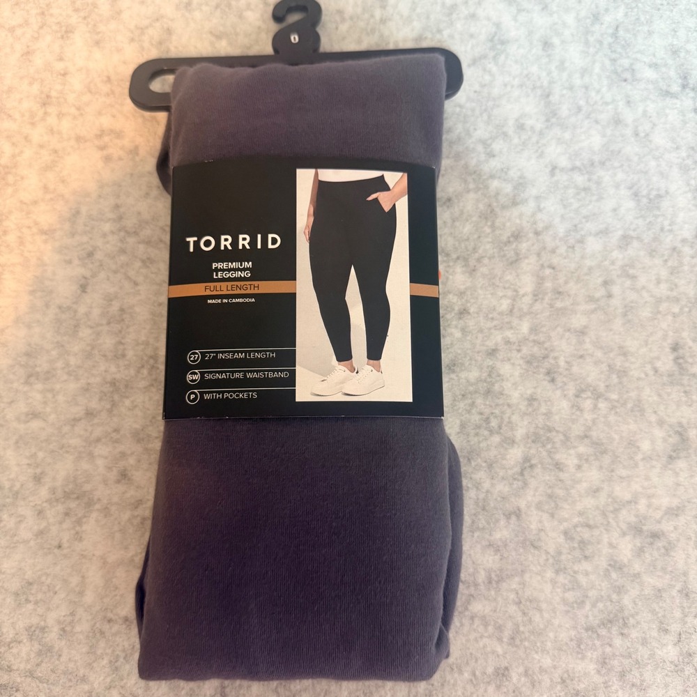 Torrid Premium Legging Women 0X Large Periscope Grey High Waist Pockets
